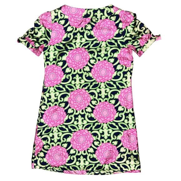 Lilly Pulitzer Silk Tie Sleeve Lined Floral Print Dress Size 2 - Picture 4 of 7